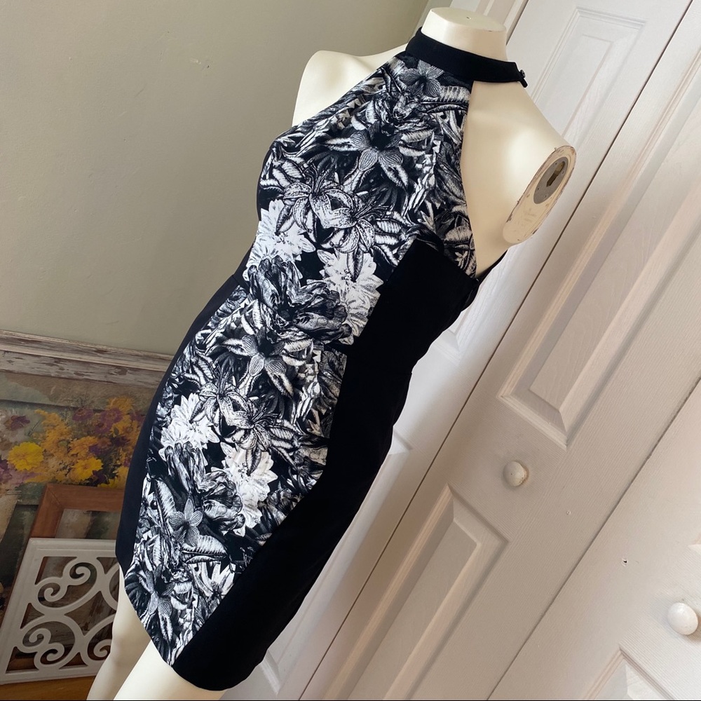 Silence + Noise Mirror Flower Halter Dress Cutout